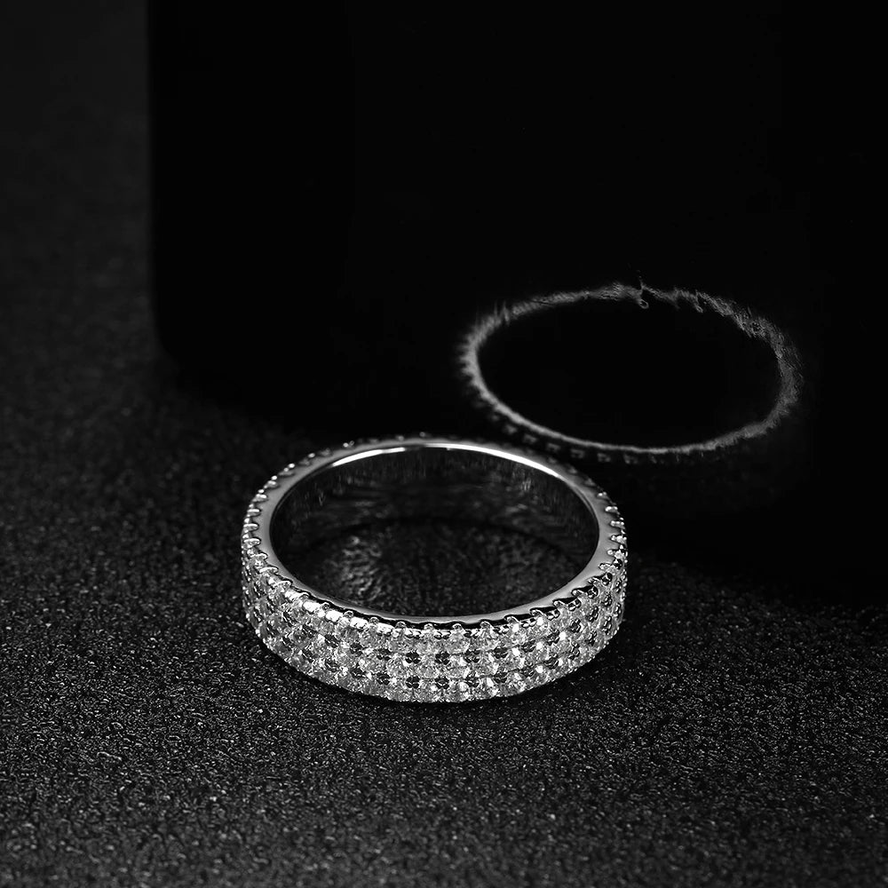 KNOBSPIN Full Moissanite Eternity Ring