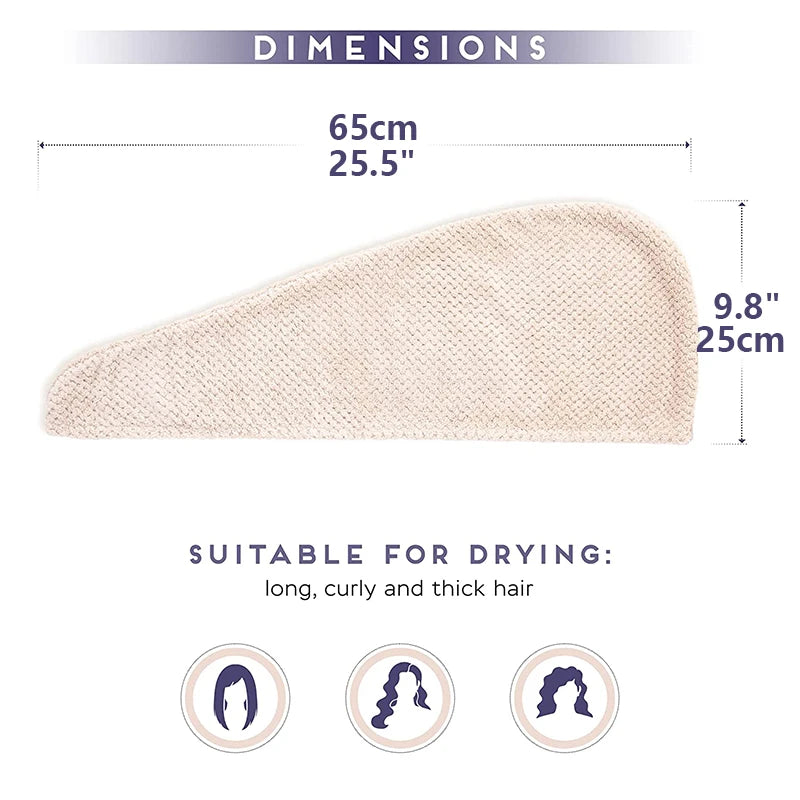 Luxury Microfibre Hair Towel Wrap