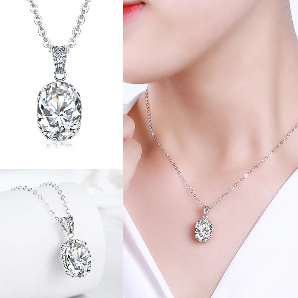 925 Sterling Silver Aquamarine Necklace