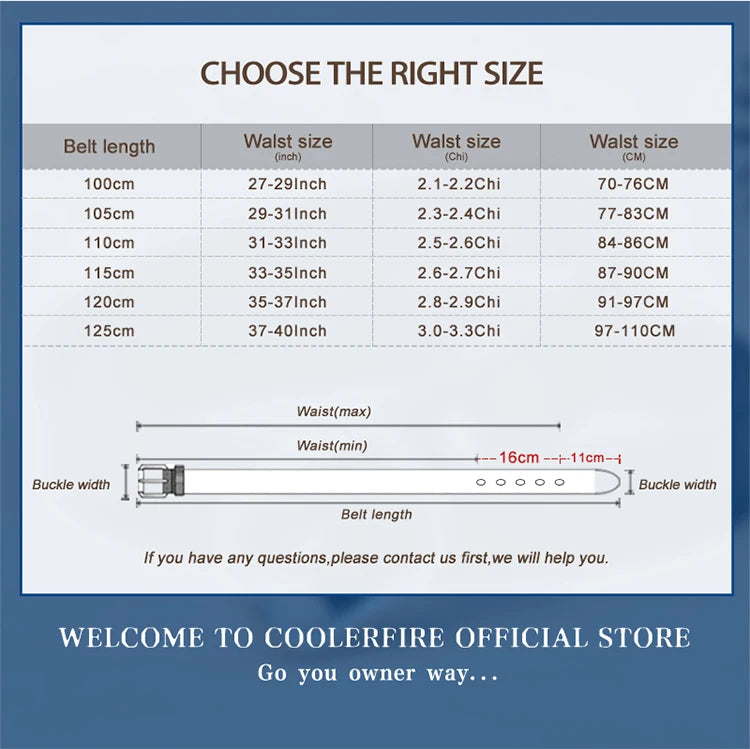 Women’s Genuine Leather Belt with Gold Buckle