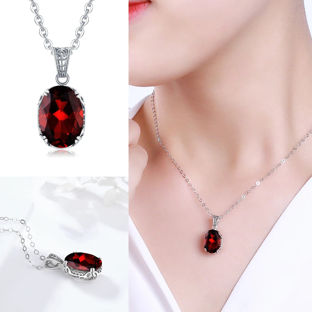 925 Sterling Silver Aquamarine Necklace