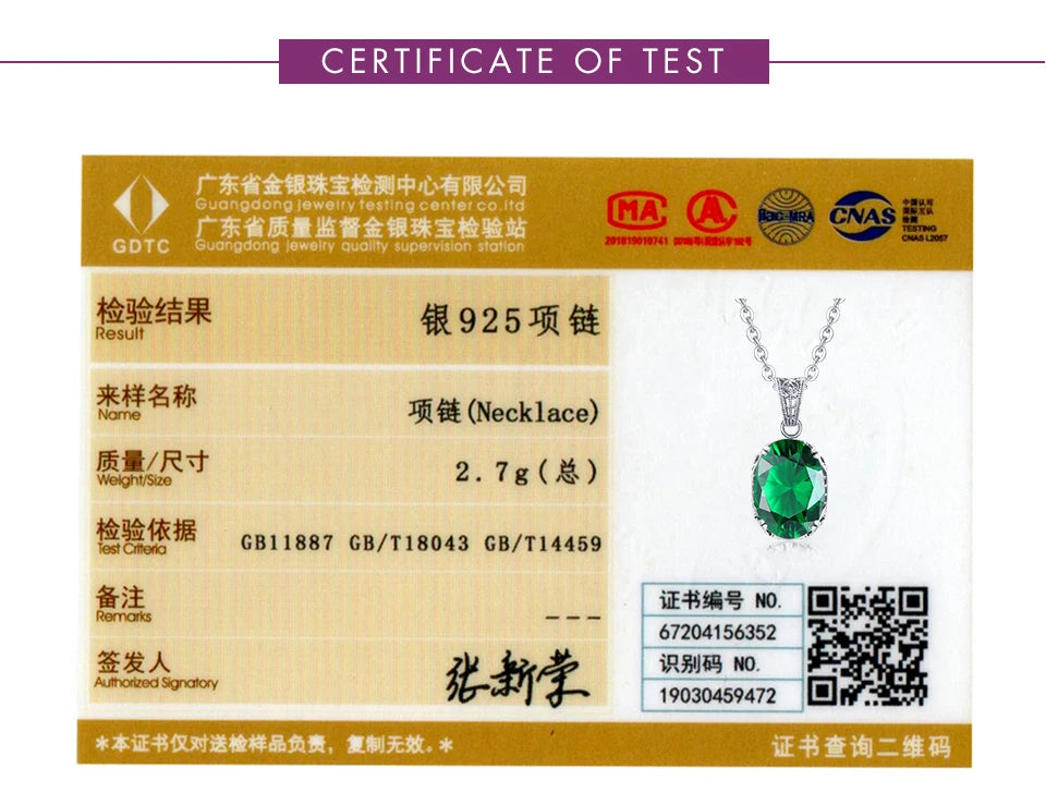 925 Sterling Silver Aquamarine Necklace