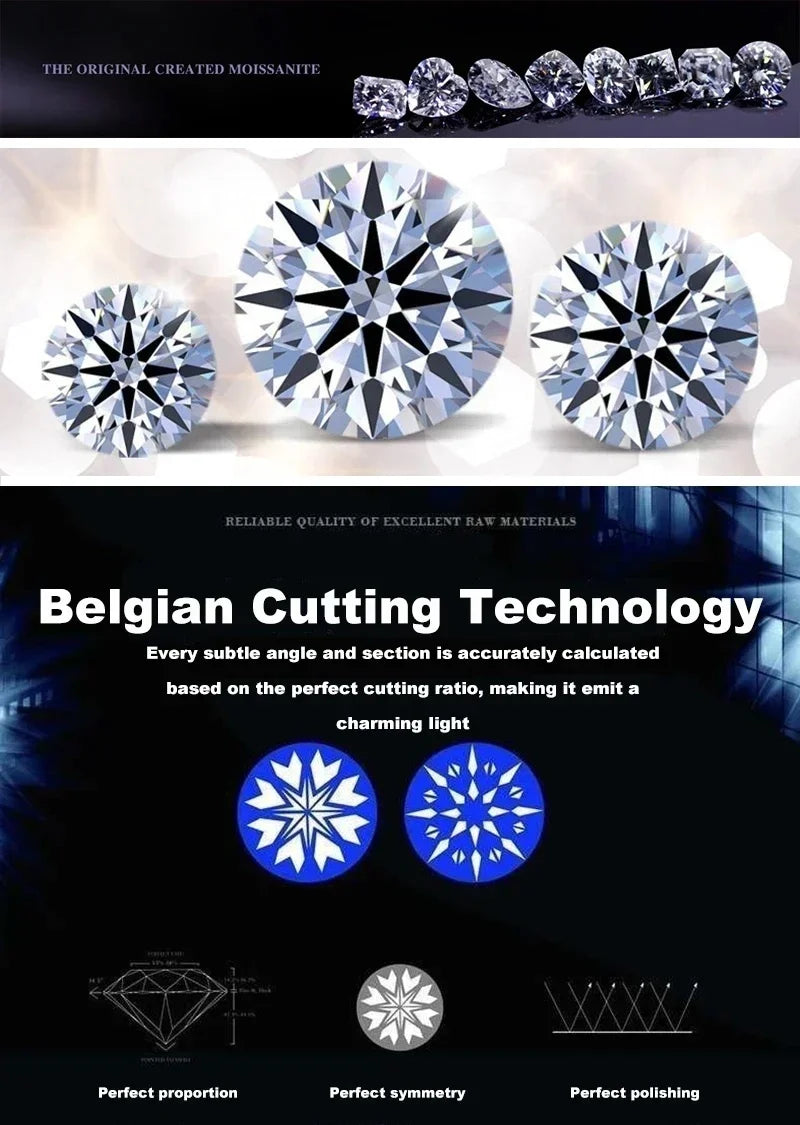 Women’s 0.5ct  Moissanite Necklace - GRA Certified & S925 Silver