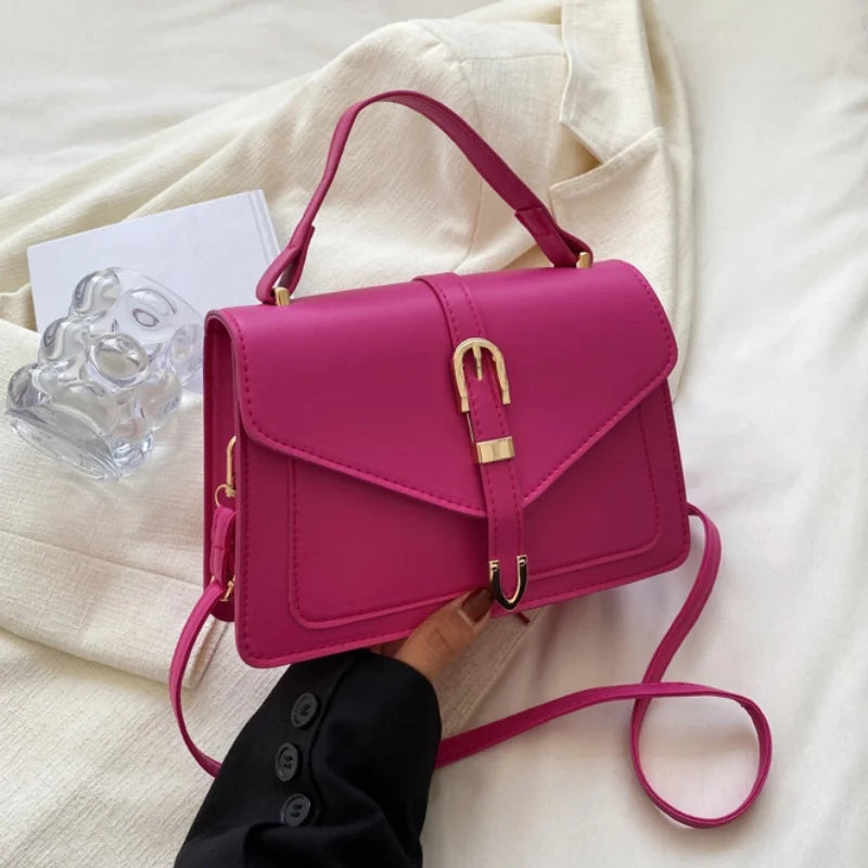 Fashionable Minimalist Bag Handle Square Purse