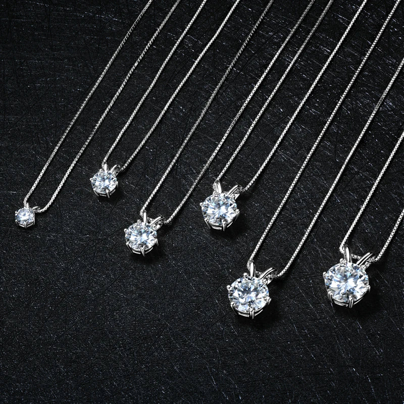 Moissanite Solitaire Pendant Necklace for Women