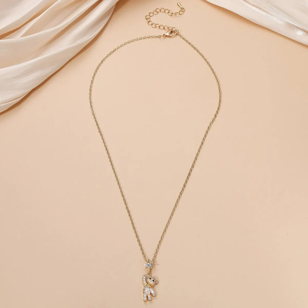 Cute Bear Pendant Necklace for Women