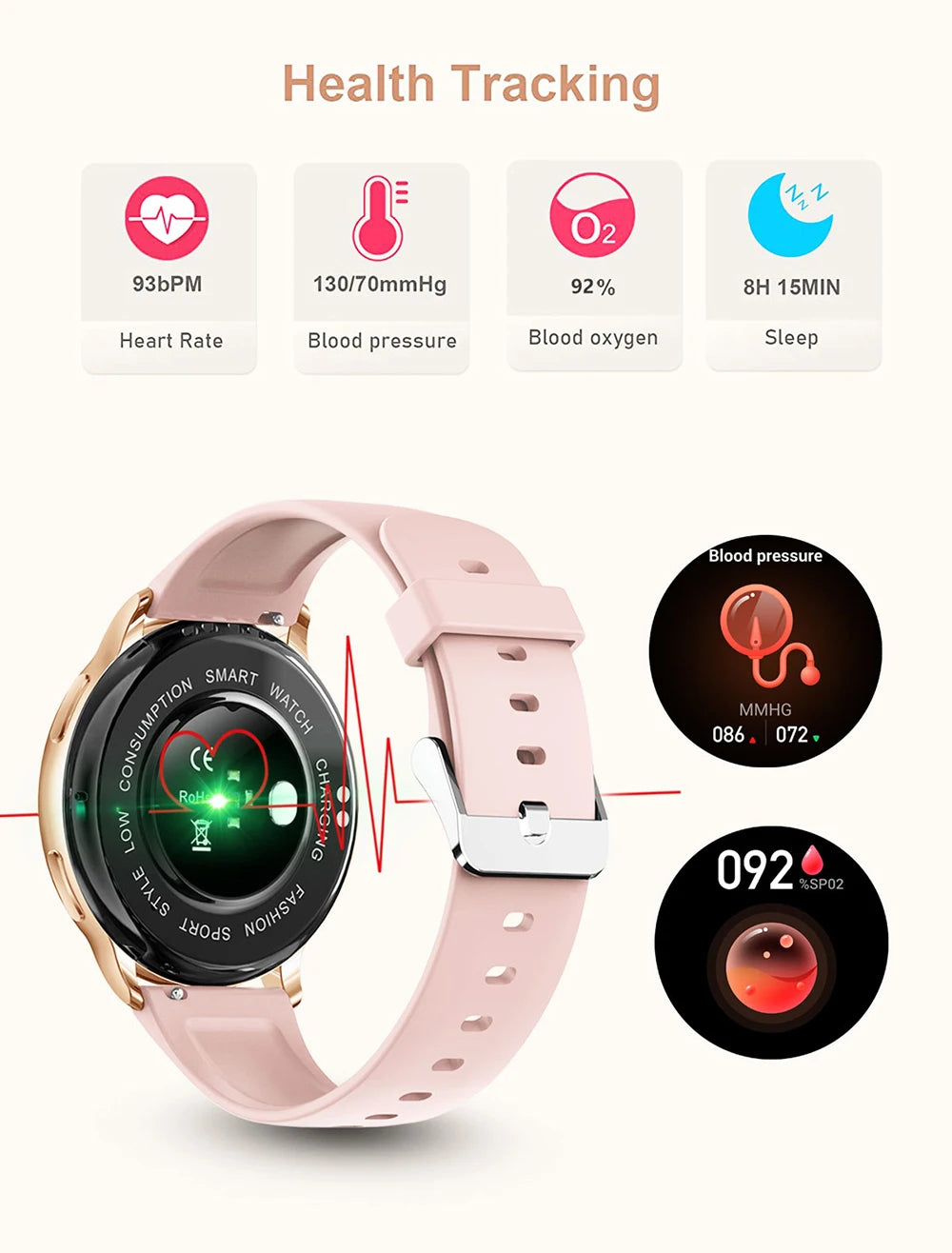 MEVADEN Y22 Smartwatch for Women