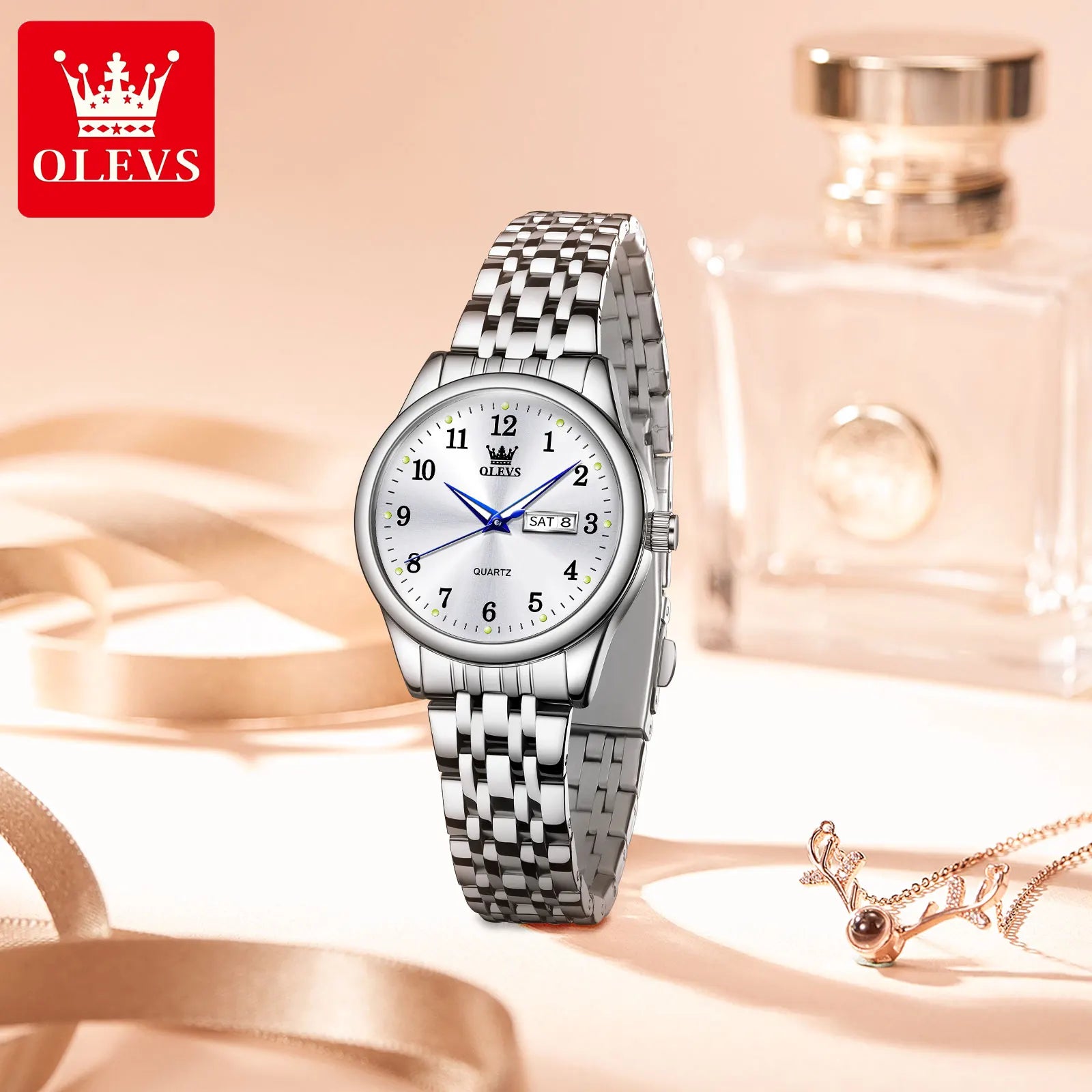 OLEVS Elegant Women’s Stainless Steel Watch
