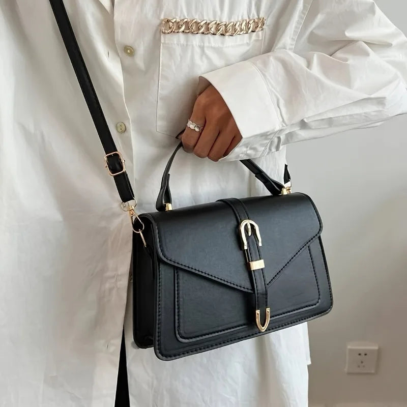 Fashionable Minimalist Bag Handle Square Purse