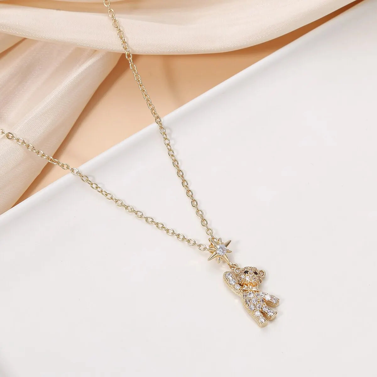 Cute Bear Pendant Necklace for Women