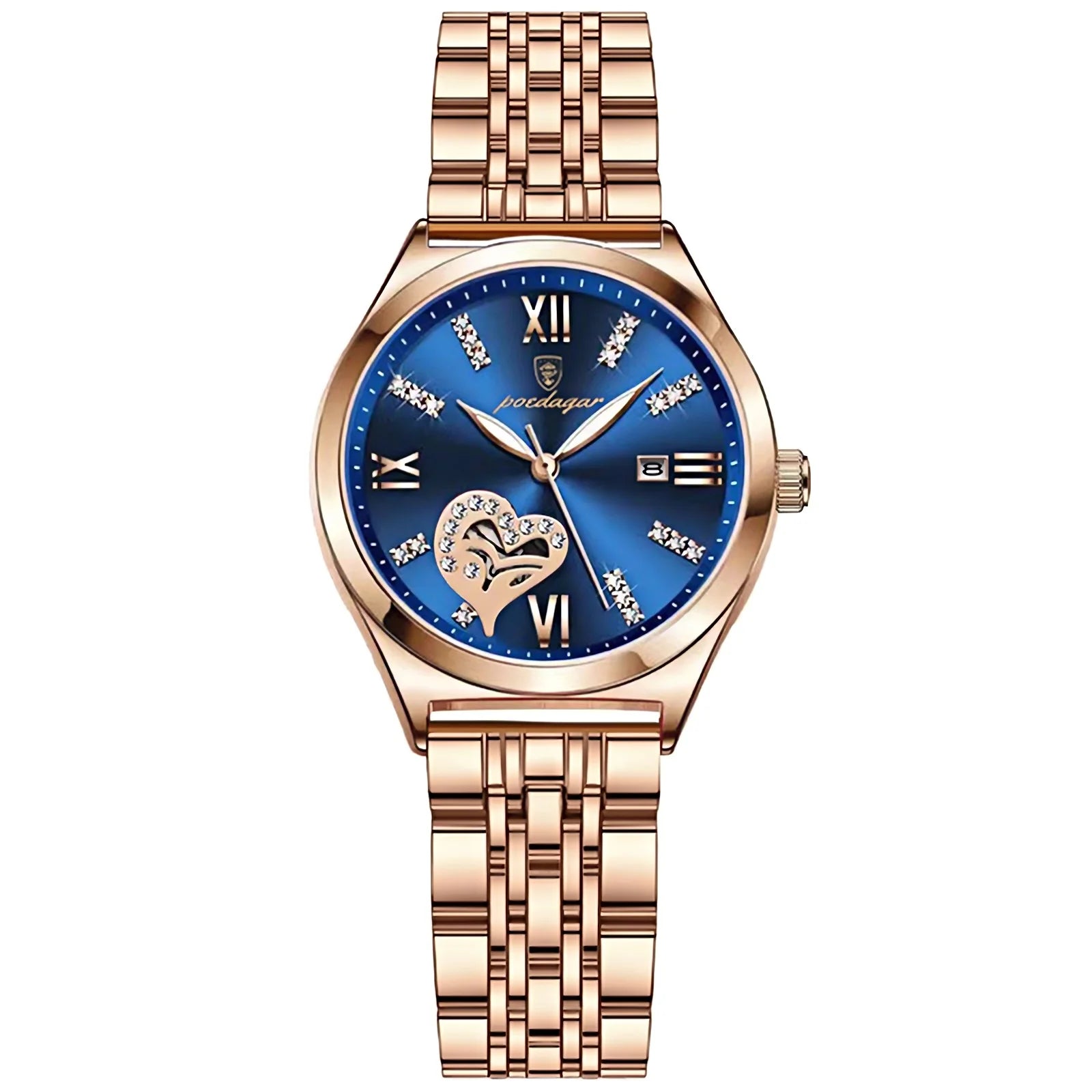 POEDAGAR Luxury Women’s Stainless Steel Watch