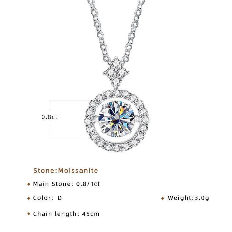 Sterling Silver Moissanite Necklace