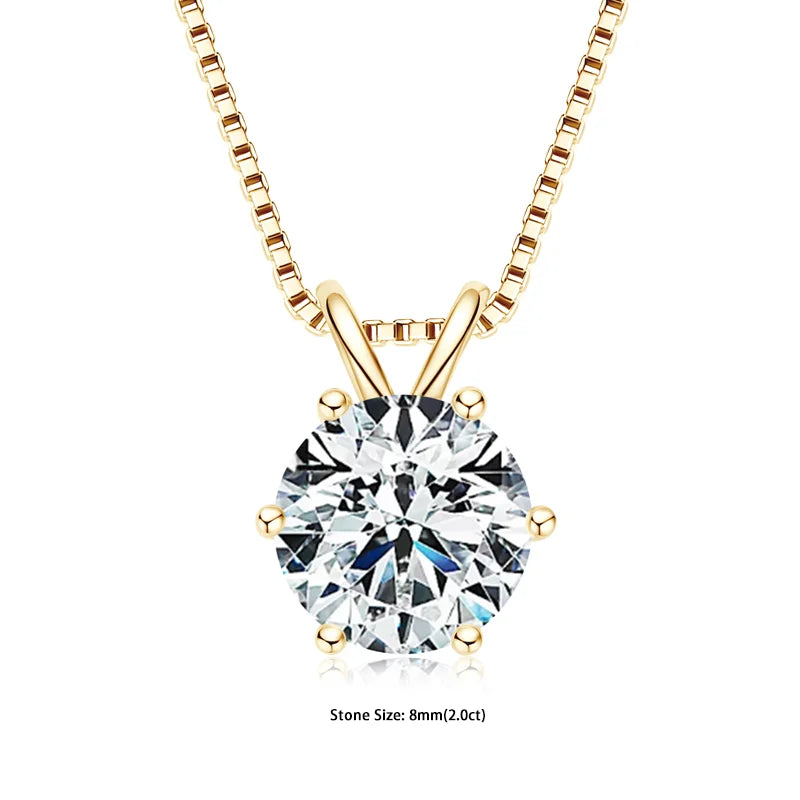 Moissanite Solitaire Pendant Necklace for Women