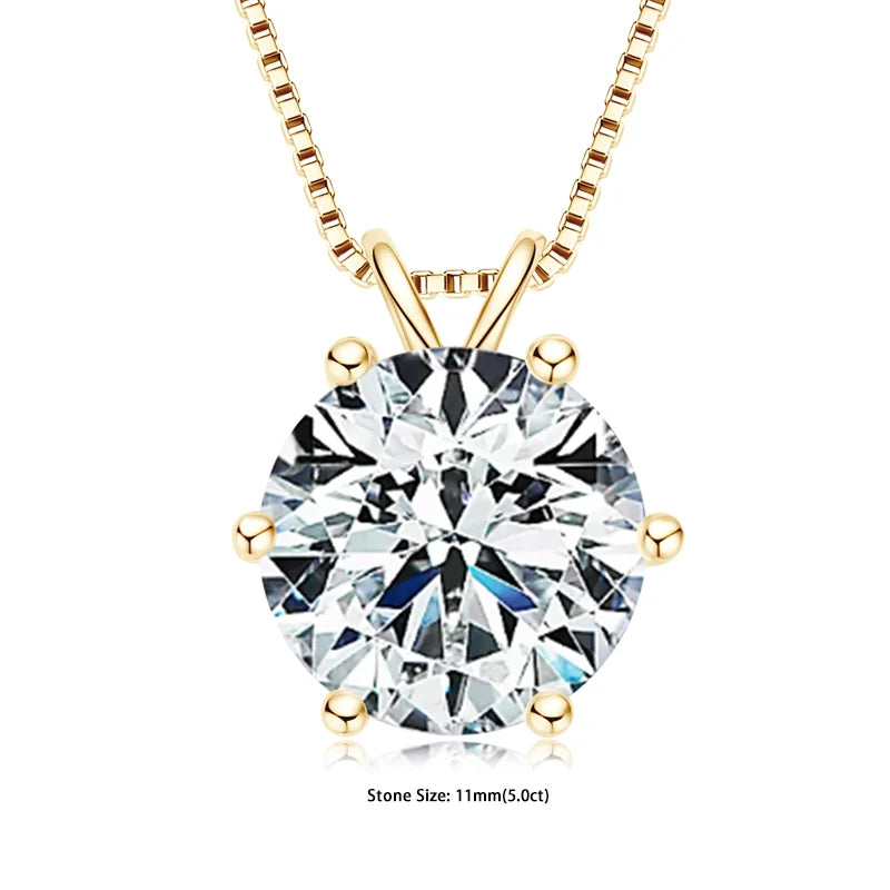 Moissanite Solitaire Pendant Necklace for Women