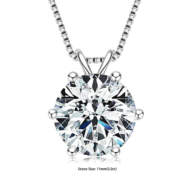 Moissanite Solitaire Pendant Necklace for Women