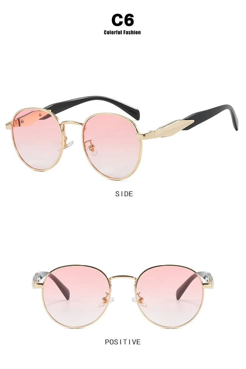 Vintage round metal sunglasses. With UV400 protection.