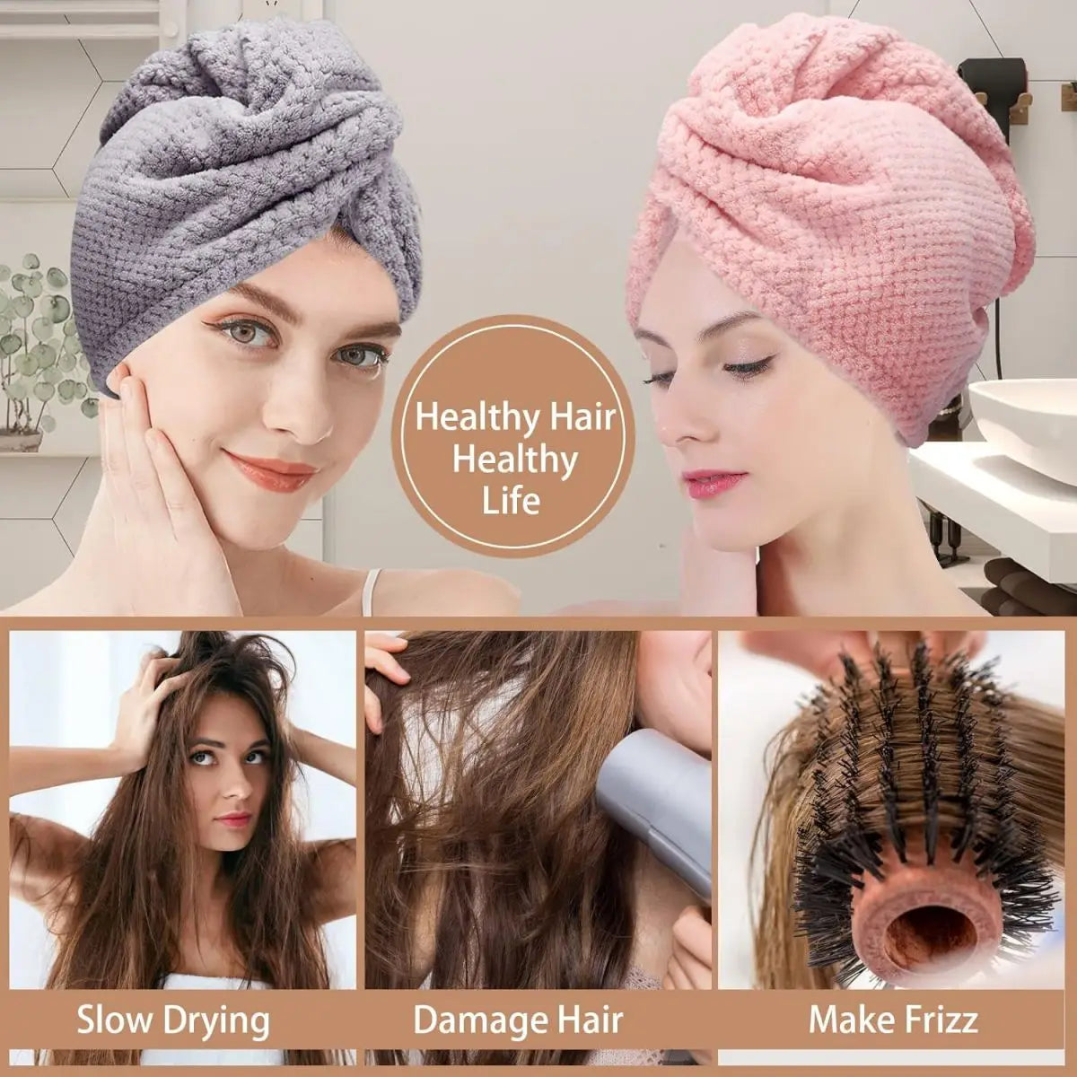 Luxury Microfibre Hair Towel Wrap
