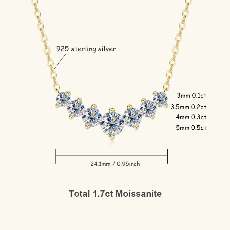 U-Smile Moissanite Necklace D VVS1