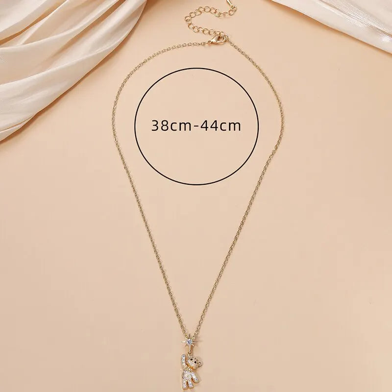 Cute Bear Pendant Necklace for Women