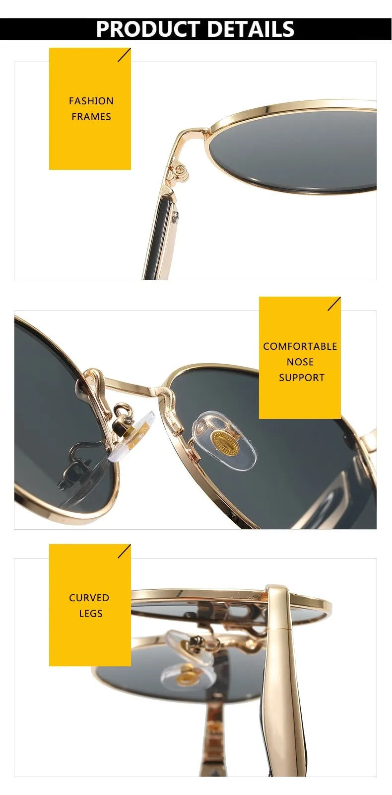 Vintage round metal sunglasses. With UV400 protection.