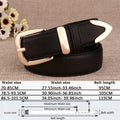 Women’s Genuine Leather Belt with Gold Buckle