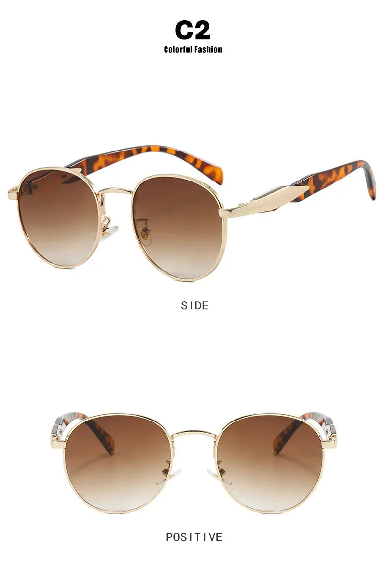 Vintage round metal sunglasses. With UV400 protection.