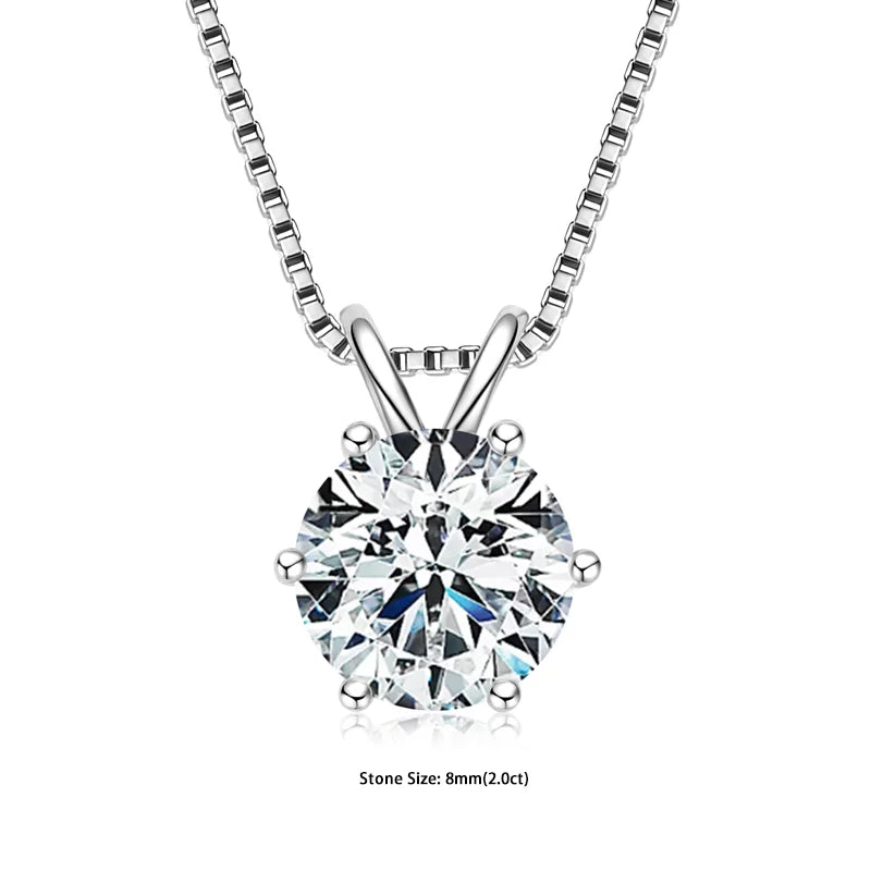 Moissanite Solitaire Pendant Necklace for Women