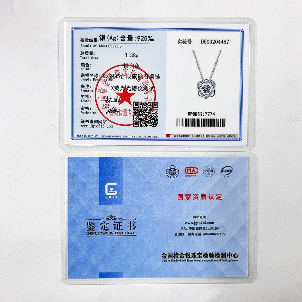 Women’s 0.5ct  Moissanite Necklace - GRA Certified & S925 Silver