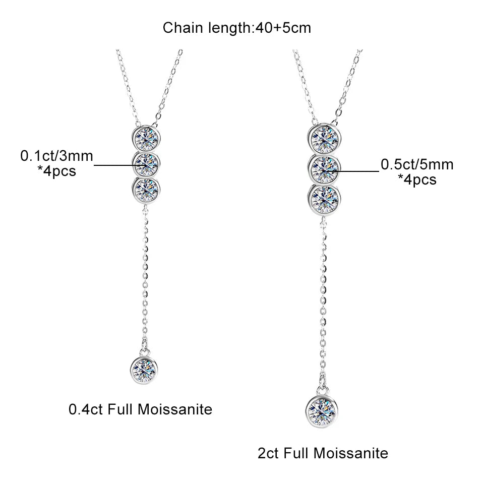 Classic Moissanite Bubble Necklace