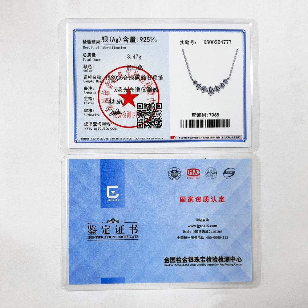 18K White Gold Plated Moissanite Pendant