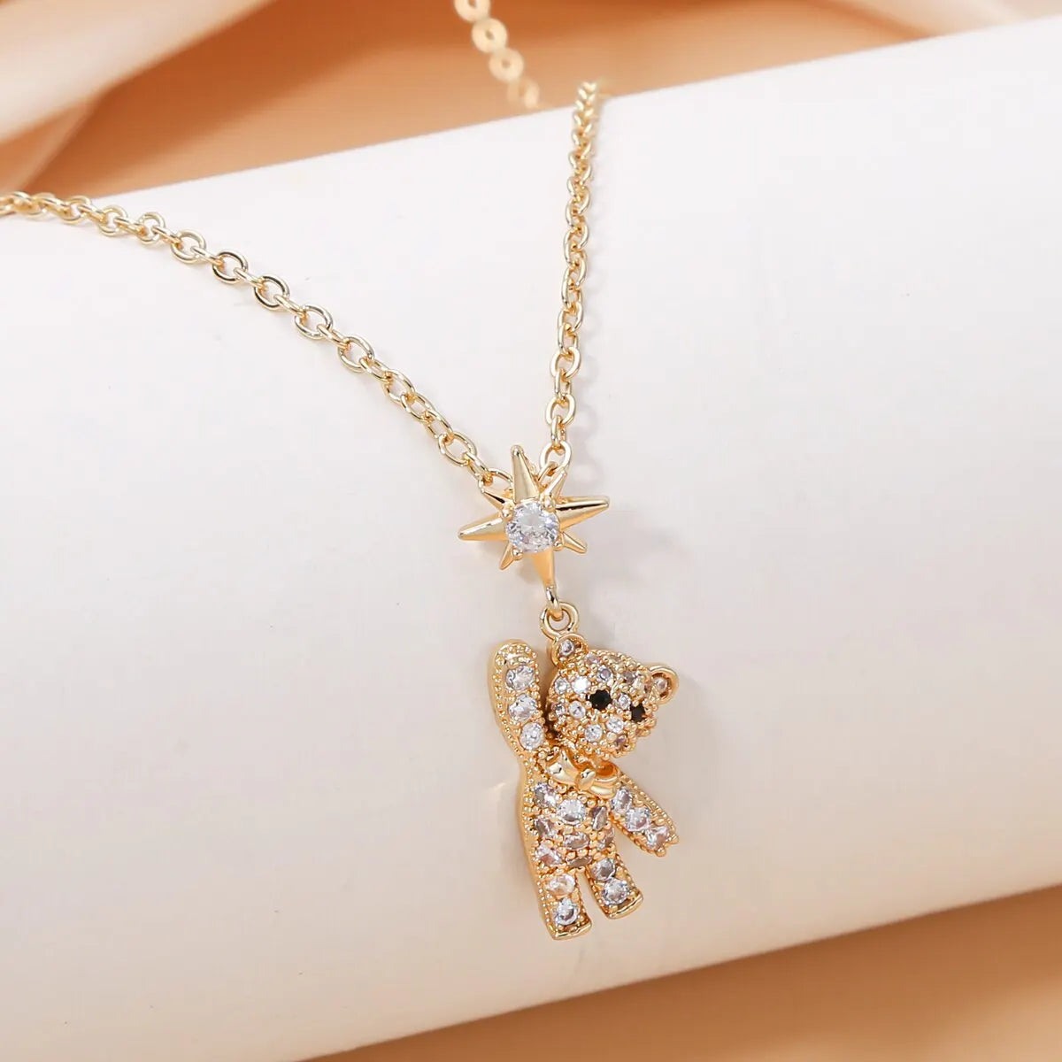 Cute Bear Pendant Necklace for Women