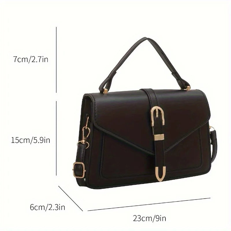 Fashionable Minimalist Bag Handle Square Purse