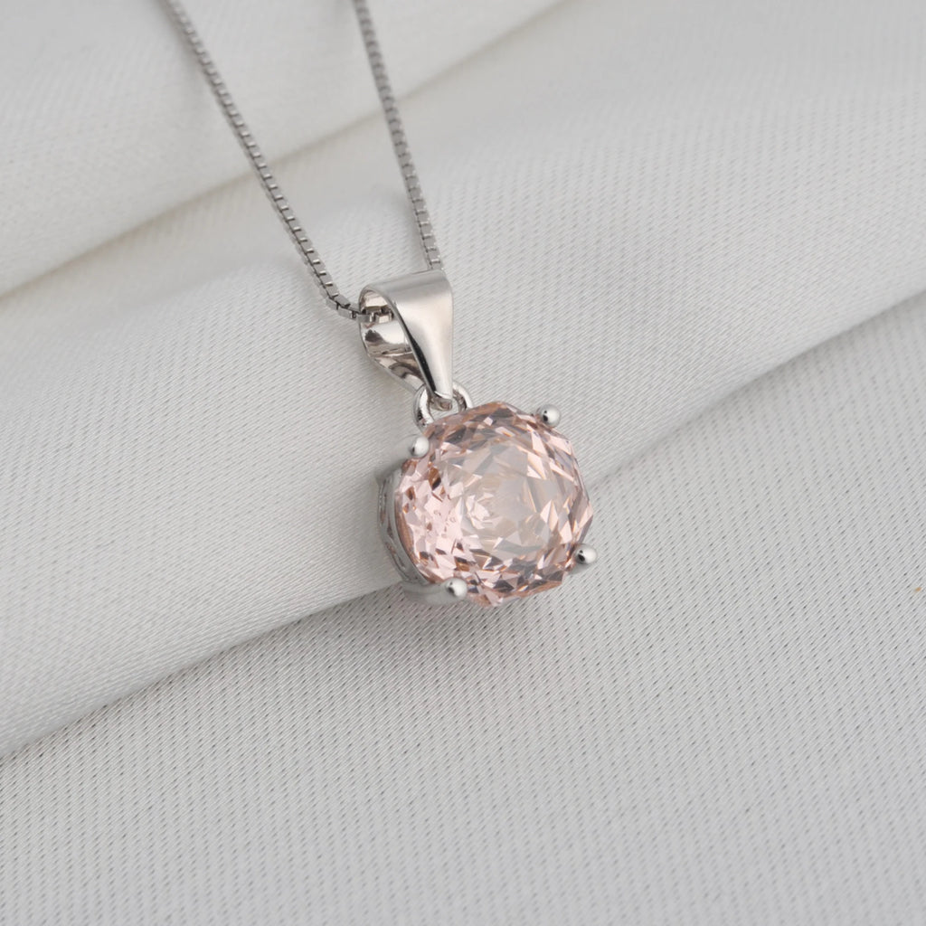 Women’s Elegant 2ct Morganite Pink Pendant