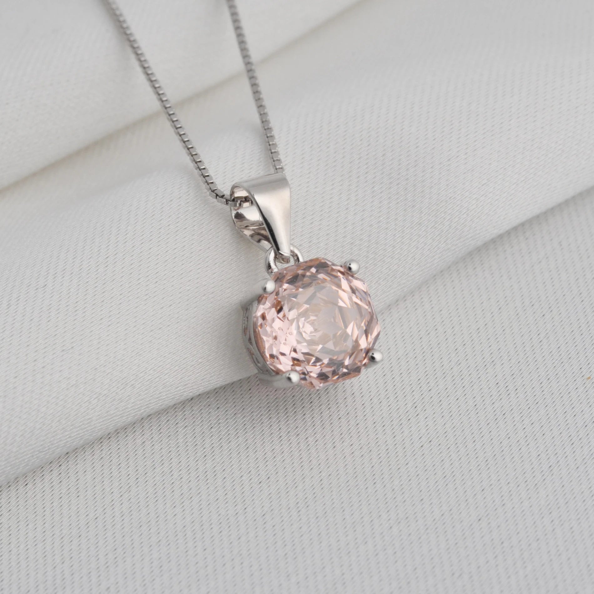 Women’s Elegant 2ct Morganite Pink Pendant