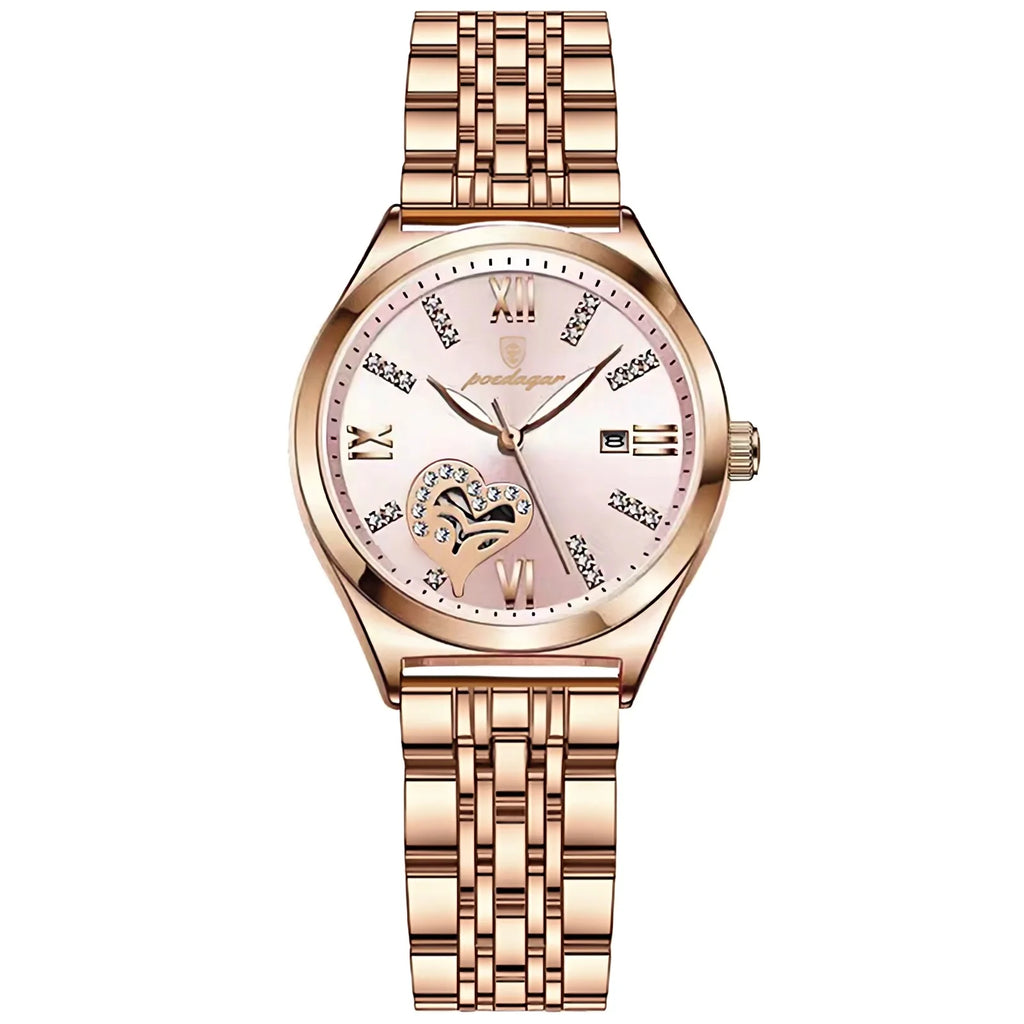 POEDAGAR Luxury Women’s Stainless Steel Watch