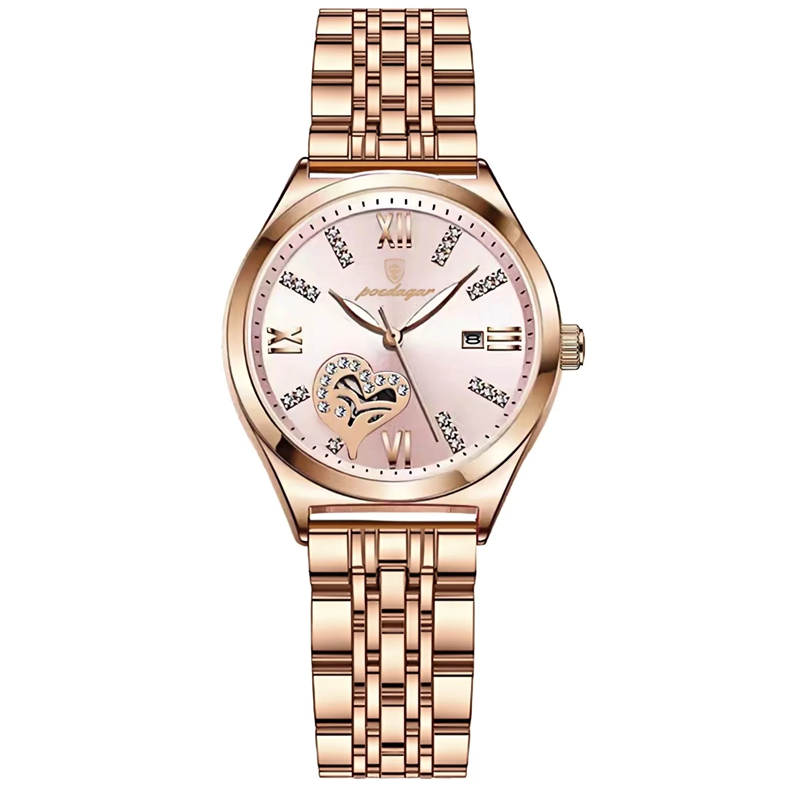 POEDAGAR Luxury Women’s Stainless Steel Watch