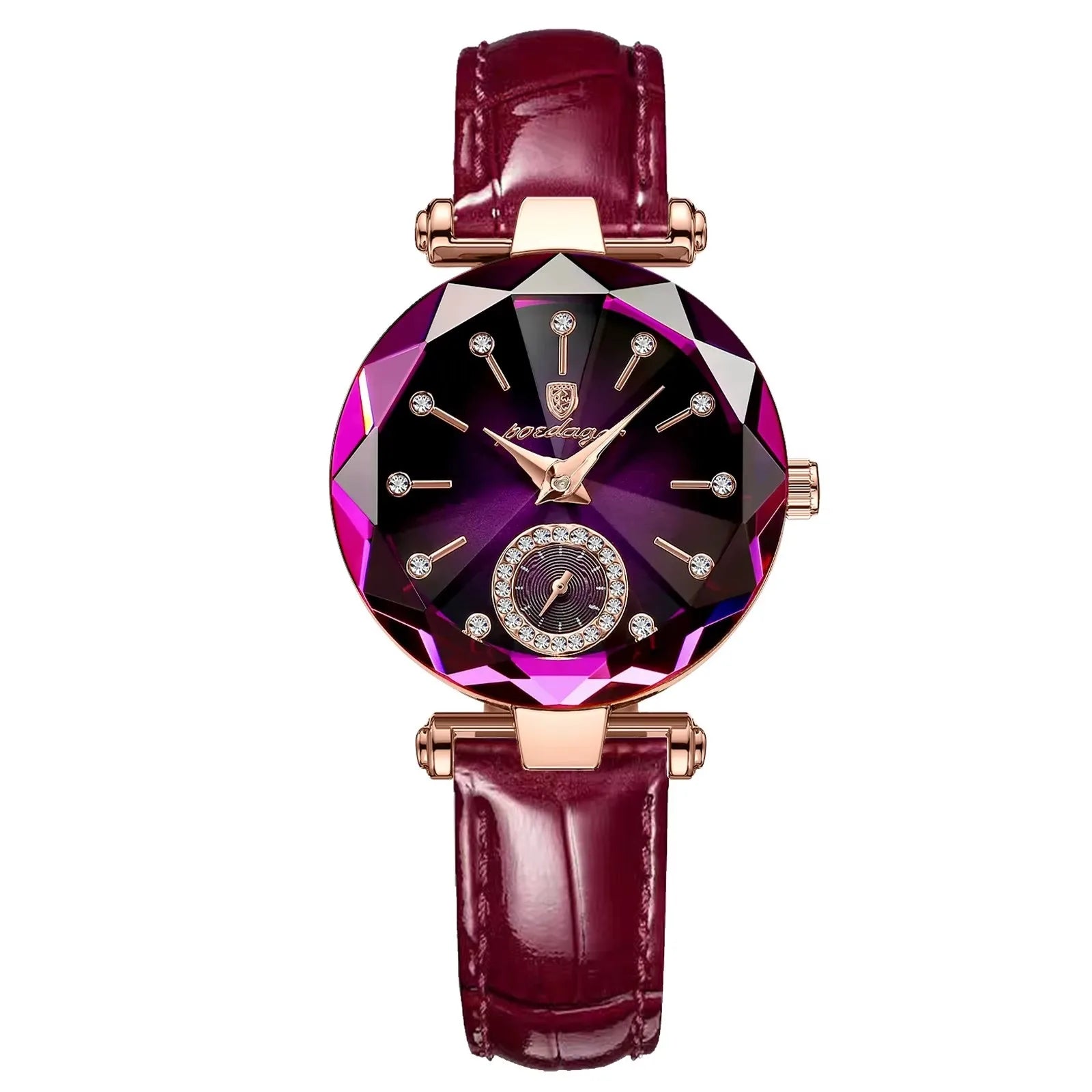 POEDAGAR Premium Women’s Leather Wristwatch