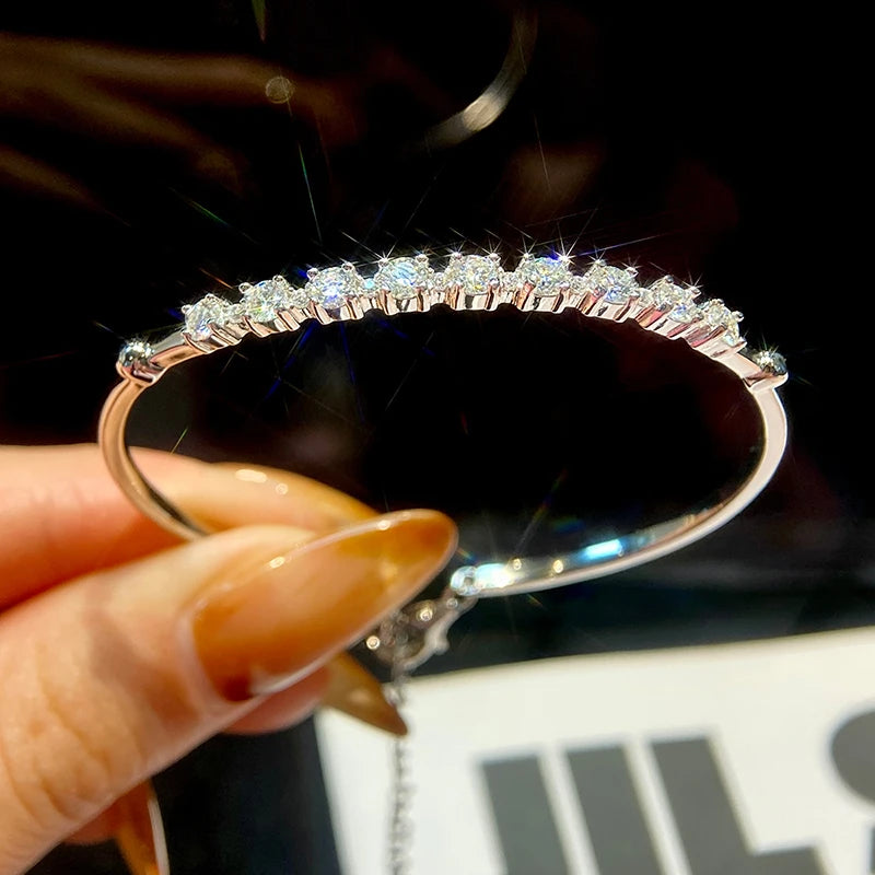 Sparkling Moissanite Bangle for Women