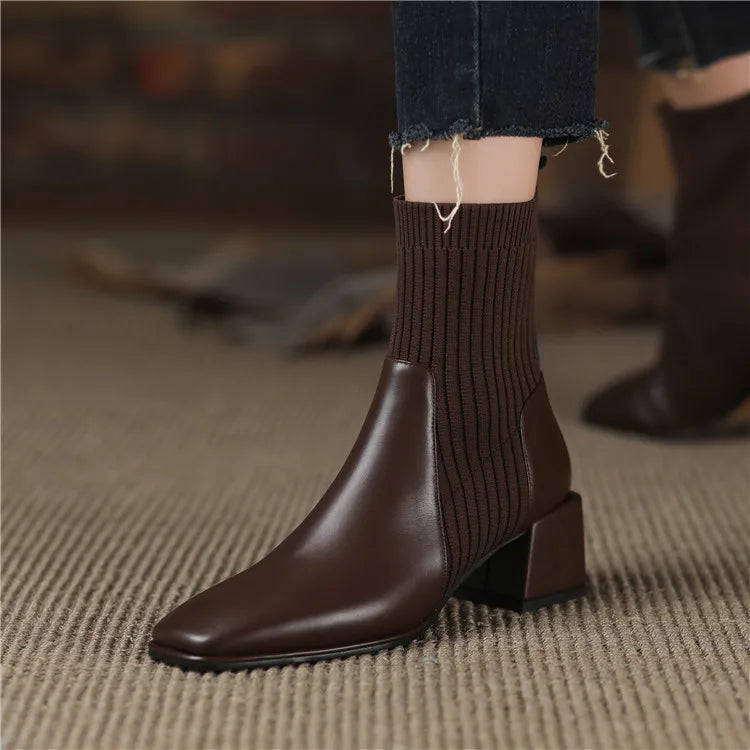 Women’s Knitted Sock Ankle Boots