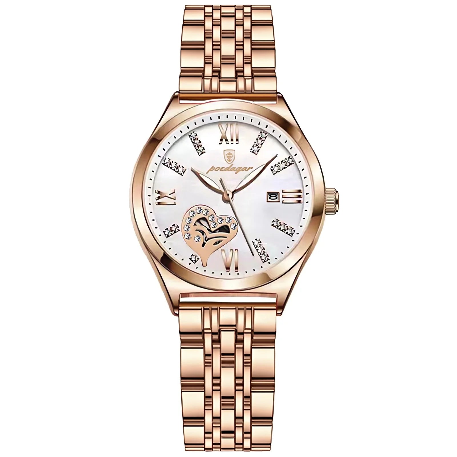 POEDAGAR Luxury Women’s Stainless Steel Watch