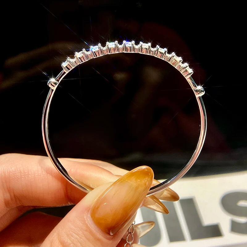 Sparkling Moissanite Bangle for Women