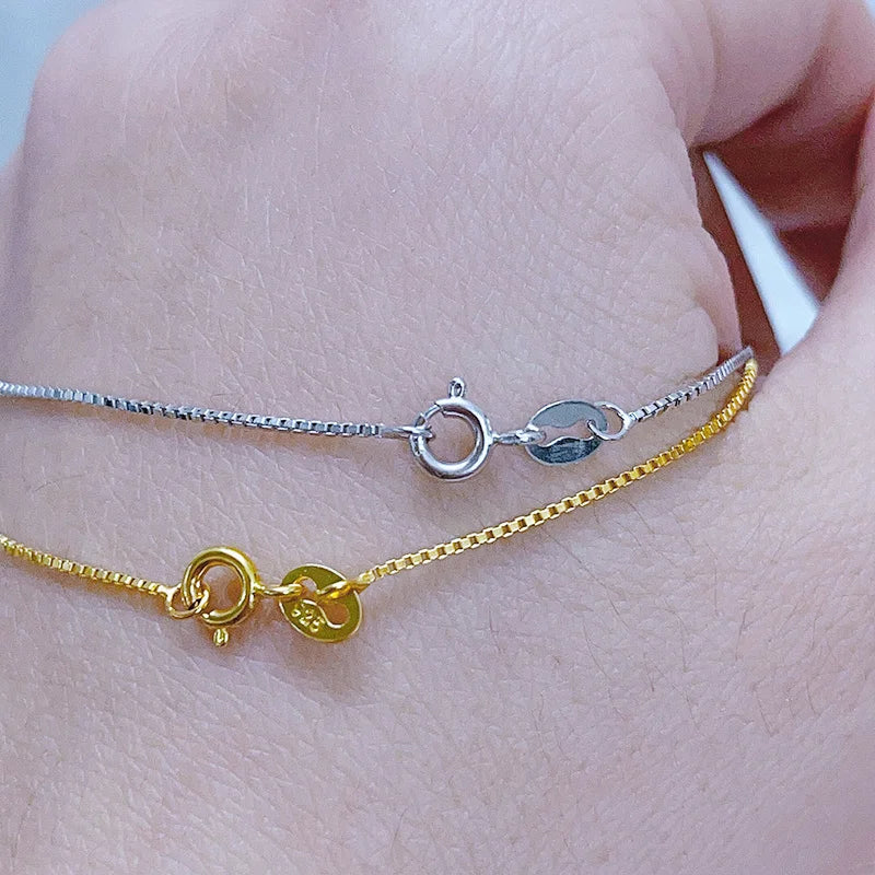 Necklace with 1-carat moissanite solitaire – Pendant in 925 sterling silver