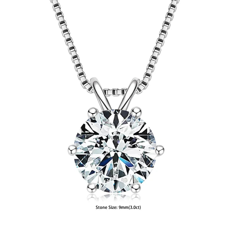 Moissanite Solitaire Pendant Necklace for Women