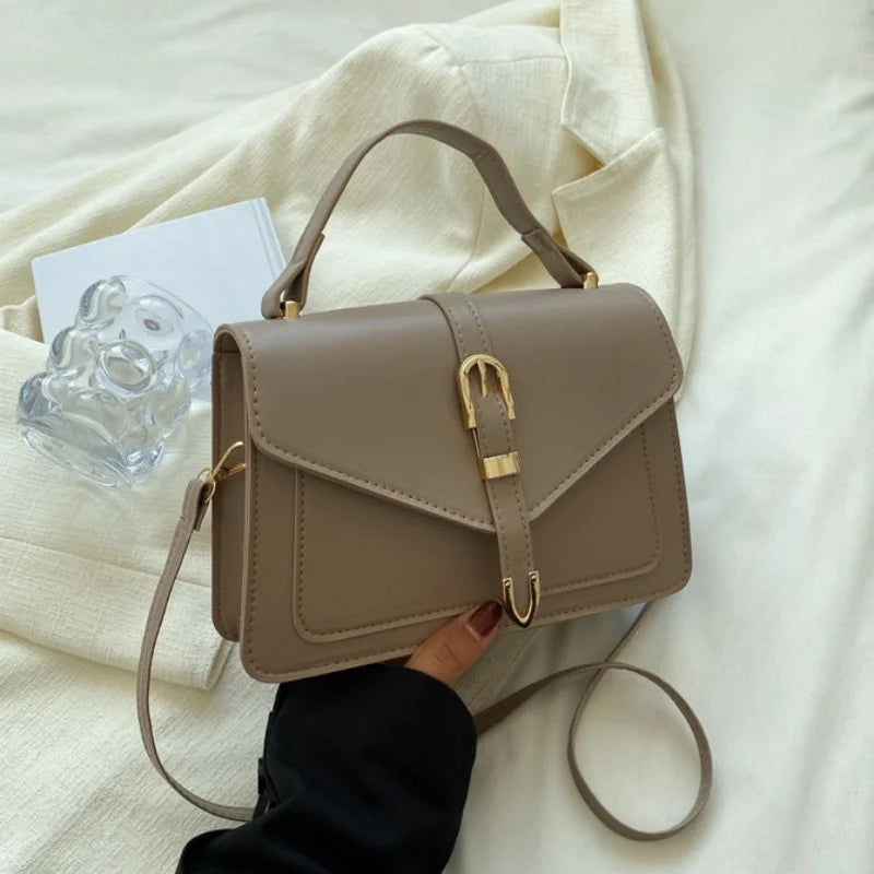 Fashionable Minimalist Bag Handle Square Purse