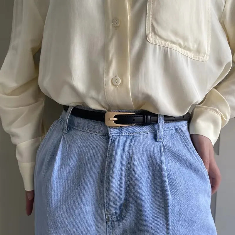 Trendy Needle Buckle Waist Belt for Skirts and Jeans