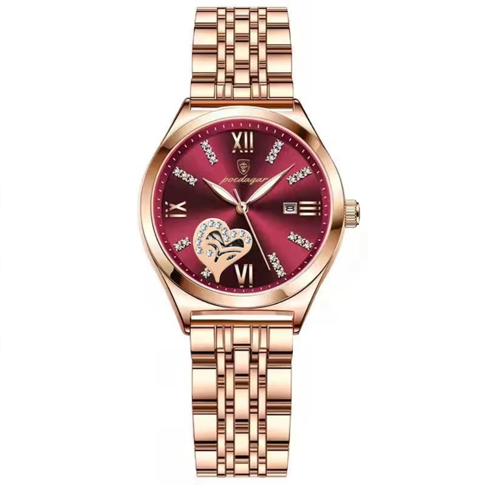 POEDAGAR Luxury Women’s Stainless Steel Watch
