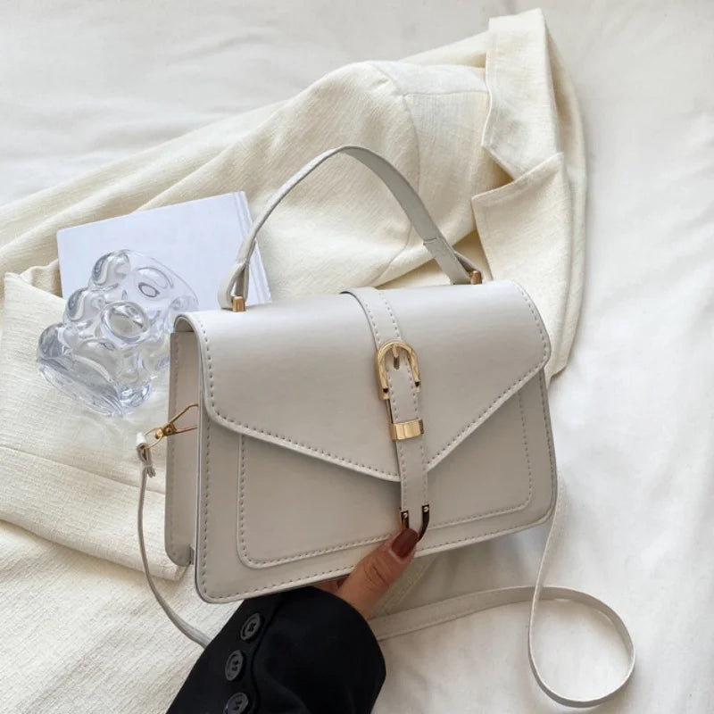 Fashionable Minimalist Bag Handle Square Purse