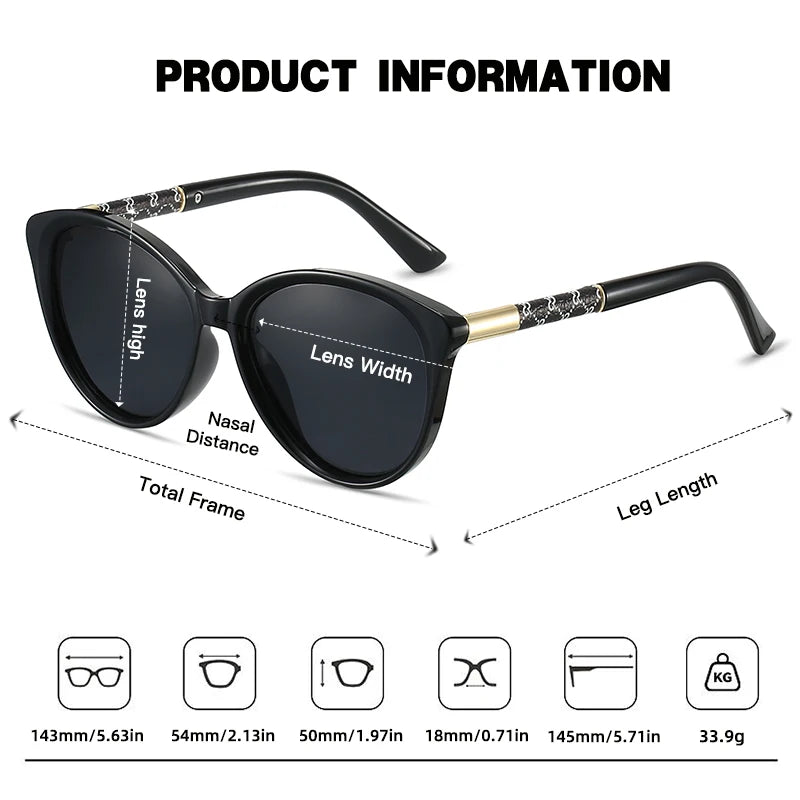 JUNCTURE Polarised Cat Eye Sunglasses
