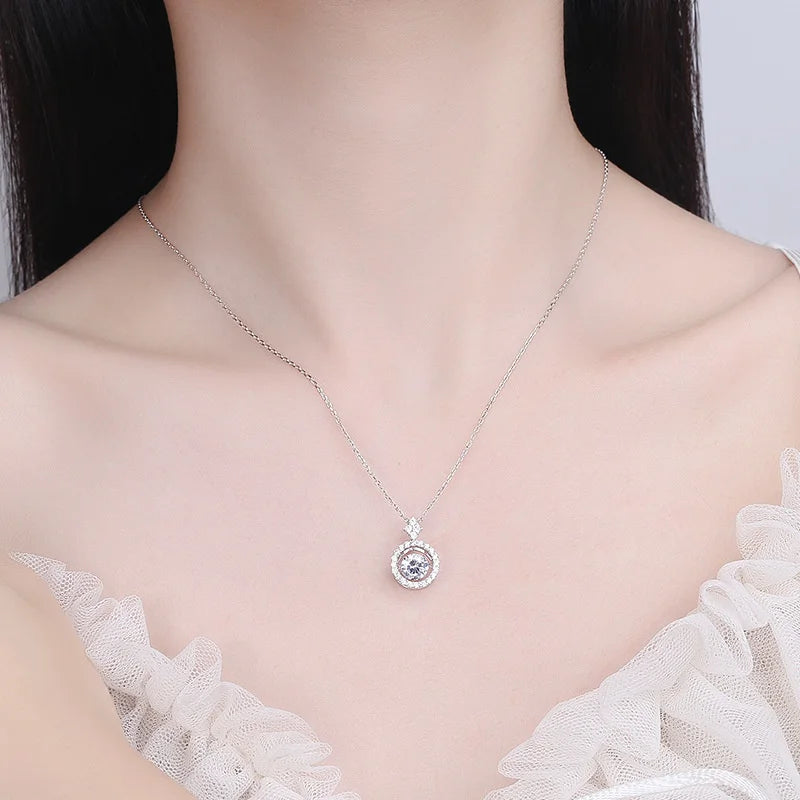 Sterling Silver Moissanite Necklace