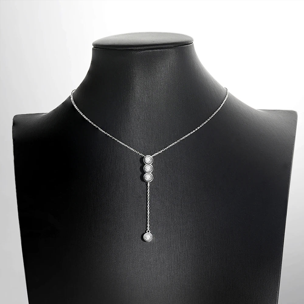 Classic Moissanite Bubble Necklace